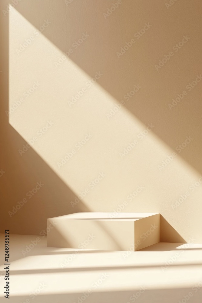 Poster soft light casts gentle shadows on a beige background, creating a tranquil atmosphere perfect for hi