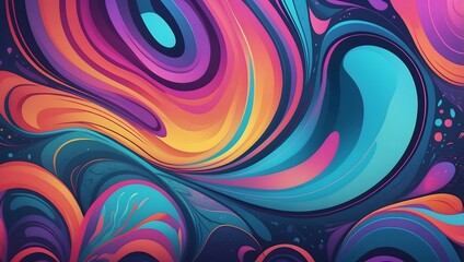 Obraz premium Design Hintergrund Grafik - Boho Style - Psychedelische Farben