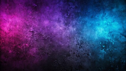 Obraz premium Abstract Urban Exploration: Dark Purple Blue Black Glowing Gradient Noise Texture Banner