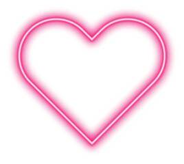 Pink glowing heart shape vector