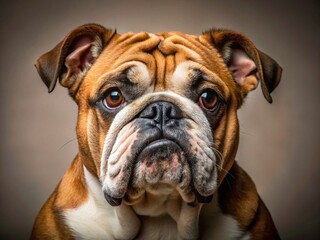 Obraz premium Adorable English Bulldog Puppy Portrait - Dog Photography