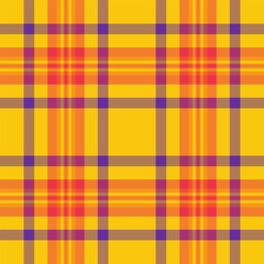 Retro plaid design with nostalgic tones and textured fabric look