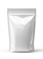 White stand-up pouch mockup, studio, blank, packaging
