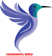 Humming Bird logo icon vector .
