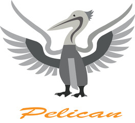 Pelican Bird logo icon vector .