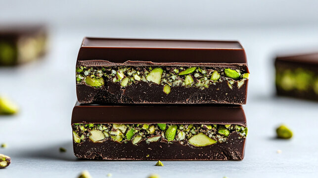 Delice de chocolat et p&acirc;te de pistache avec kunafa