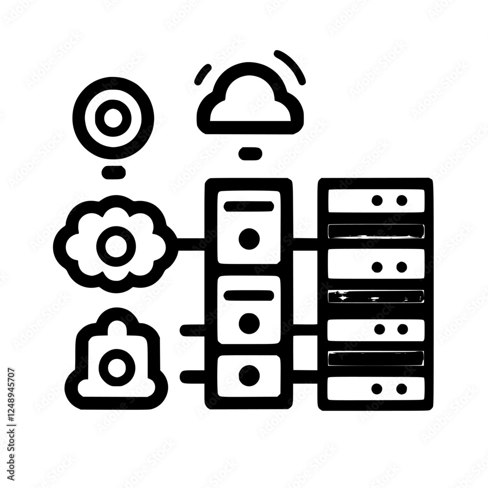 Poster data cloud storage and management system with interconnected components