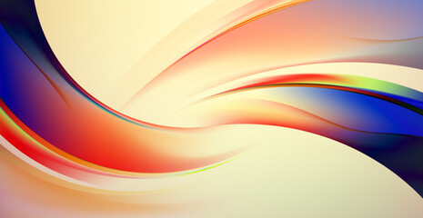 Colorful waves technology abstract peach  background