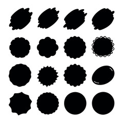 Collection of Simple Black Silhouettes of Everyday Objects