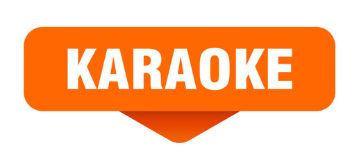 karaoke sticker. karaoke sign on transparent background