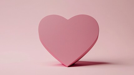 Pink Heart Shaped Object On Light Pink Background