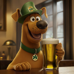 scared dog, Great Dane, St. Patrick’s Day
