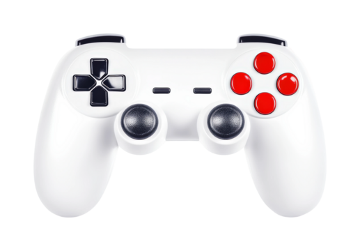 Gaming action controller home digital fun isolated on transparent background