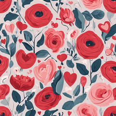seamless pattern with roses