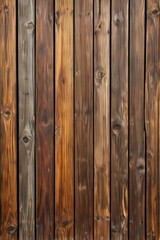 Obraz premium a close up of a wooden fence with a brown stain