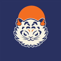 Tiger anger. Vector illustration of a tiger head.	
