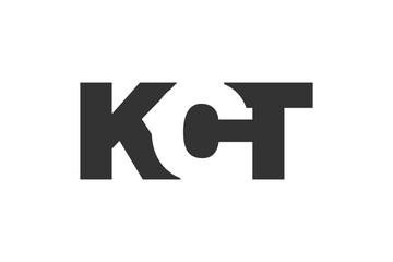 KCT logo design. Initial letter K C T bold font style for tech startups, consulting, corporate branding. Creative company name, headlines typography identity, trendy logotype.