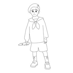 little girl with a bag