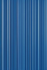a close up of a blue shower curtain with vertical lines