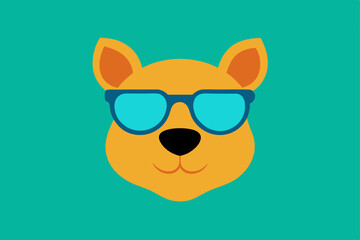 funny dog with sunglasses