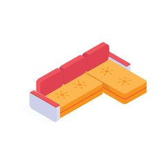 A comfortable L shaped sofa set with cushions for living rooms.