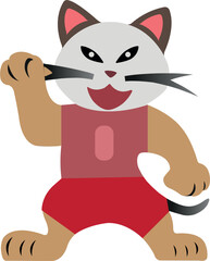 cartoon cat logo icon vector .