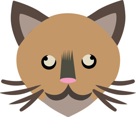 cartoon Cat head  logo icon vector .