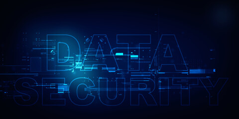 2d illustration data security concept

