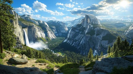 A stunning twin waterfall spilling over sheer mountain cliffs into a lush green valley. --chaos 20 --ar 16:9 --quality 2 --v 6.1 Job ID: 0bf9b92f-8a14-4b90-a275-db3ffdee9c6f