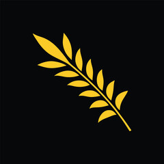 Golden floral luxury pattern and ornamental elements set