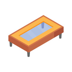 A modern glass coffee table with a wooden storage unit.