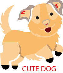 Cute Dog logo icon vector .