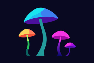 vector illustration of mushrooms