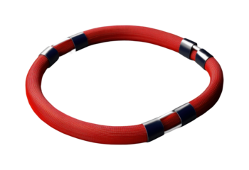 Ocean safety gear for emergency rescue training isolated on transparent background