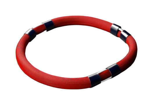 Ocean safety gear for emergency rescue training isolated on transparent background