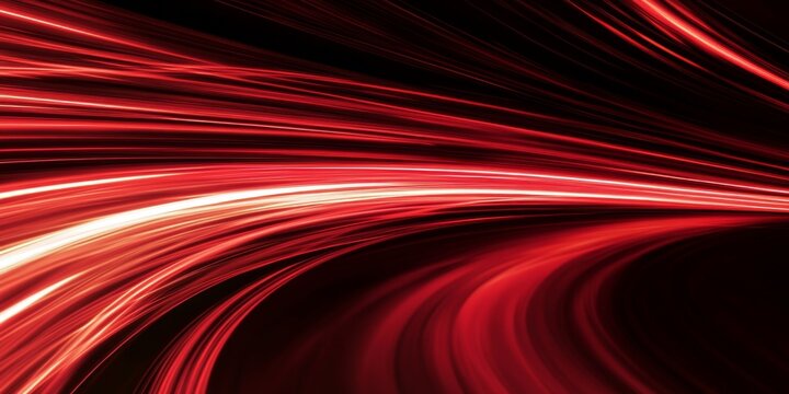 Red light streaks, night road, speed, motion blur, abstract background, design