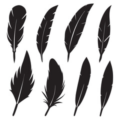 Quill silhouettes set pen pack of vector silhouette design 
