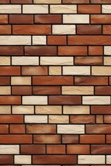 Obraz premium a close up of a brick wall with a brown and white pattern