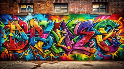 Fototapeta premium Colorful Graffiti Alphabet Letters, Street Art Font, Urban Style ABC, Hand-Painted Typography, Bold Graffiti Letters