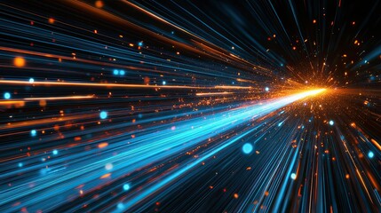 Obraz premium Dynamic Futuristic Technology Abstract Design