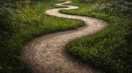 Obraz premium Serene Winding Path Through Nature