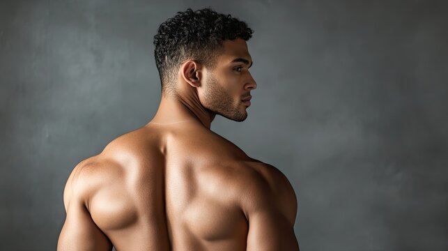 Muscular Man Profile Shot