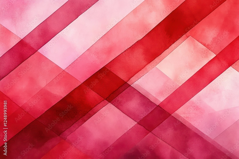 Leinwandbilder abstract red and pink background with textured stripes and diagonal lines in modern geometric design