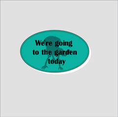 a sticker with the black text 