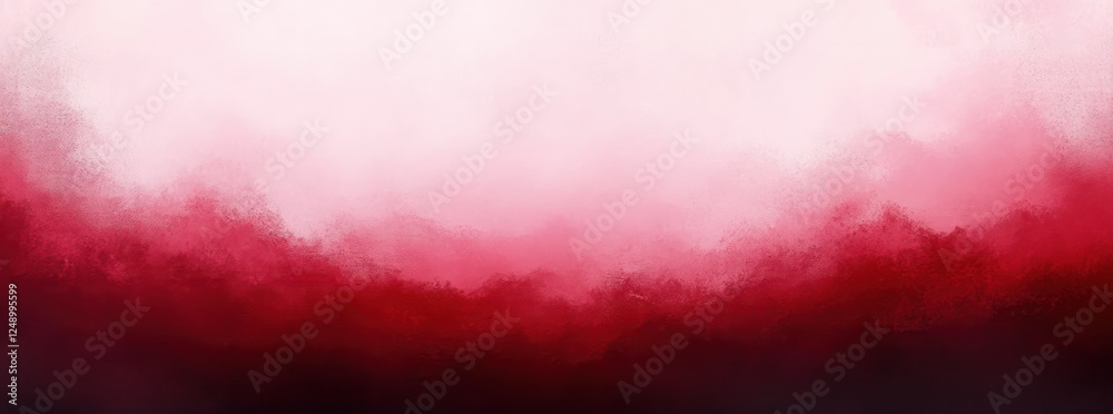 Aufkleber Red and Pink Abstract Gradient Background with Textured Foggy Borders and Soft Hazy Edges for February 14 Designs