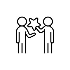 Give stars outline icons, minimalist vector illustration ,simple transparent graphic element .Isolated on white background