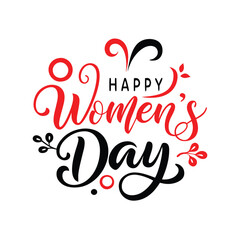 Happy women's day text vector for t-shirt design.