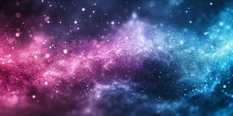 Fototapeta premium Cosmic Nebula, Pink and Blue Hues 