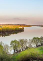Fototapeta premium Beautiful river with trees on the banks