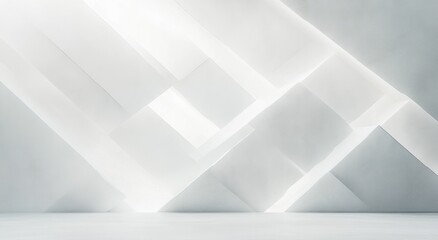 Fototapeta premium Minimalist Geometric White Background Soft Lighting 3D Illustration